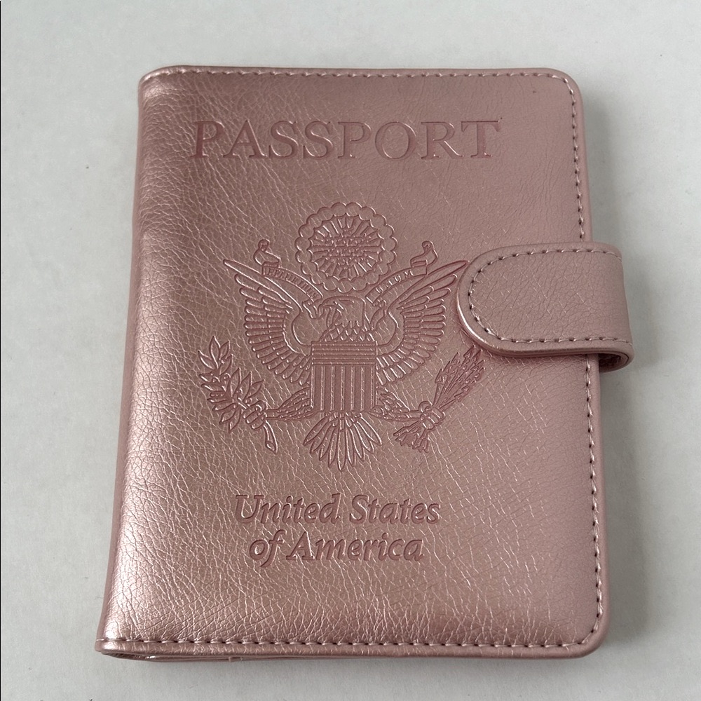Pink Passport And Card Holder